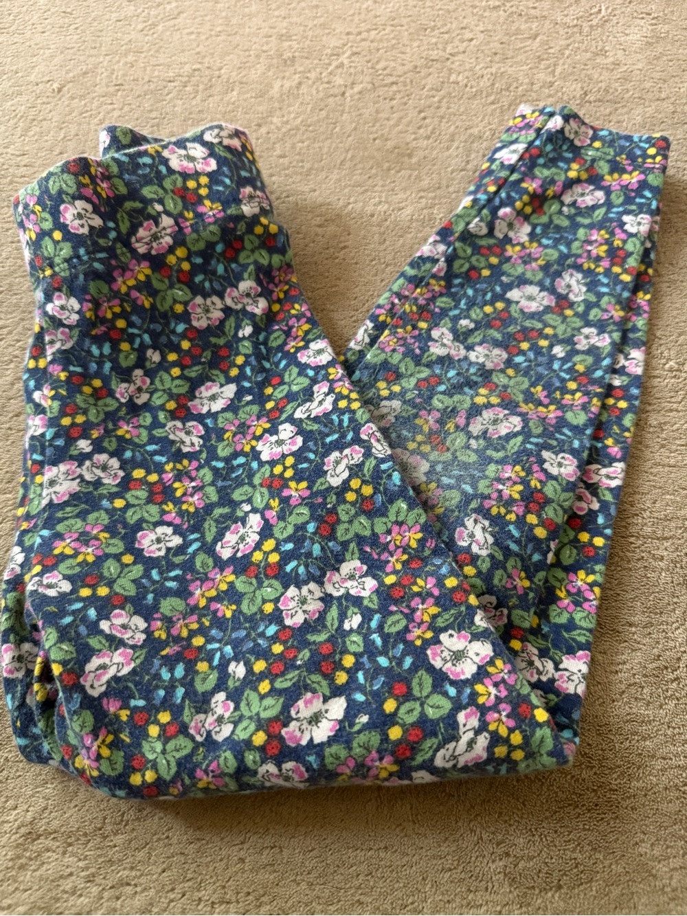 Mini Boden Floral Print Leggings
